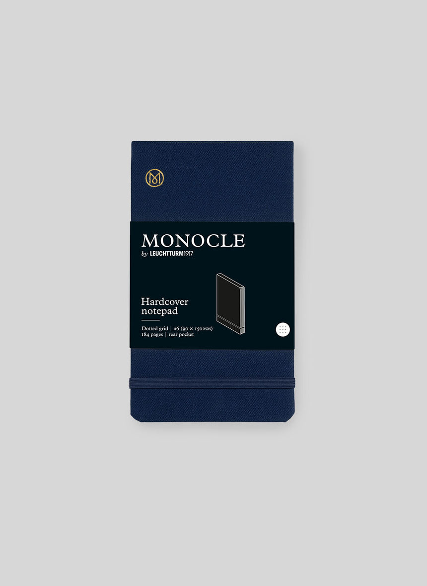 Hardcover Notepad Monocle, Dotted grid, A6, Navy