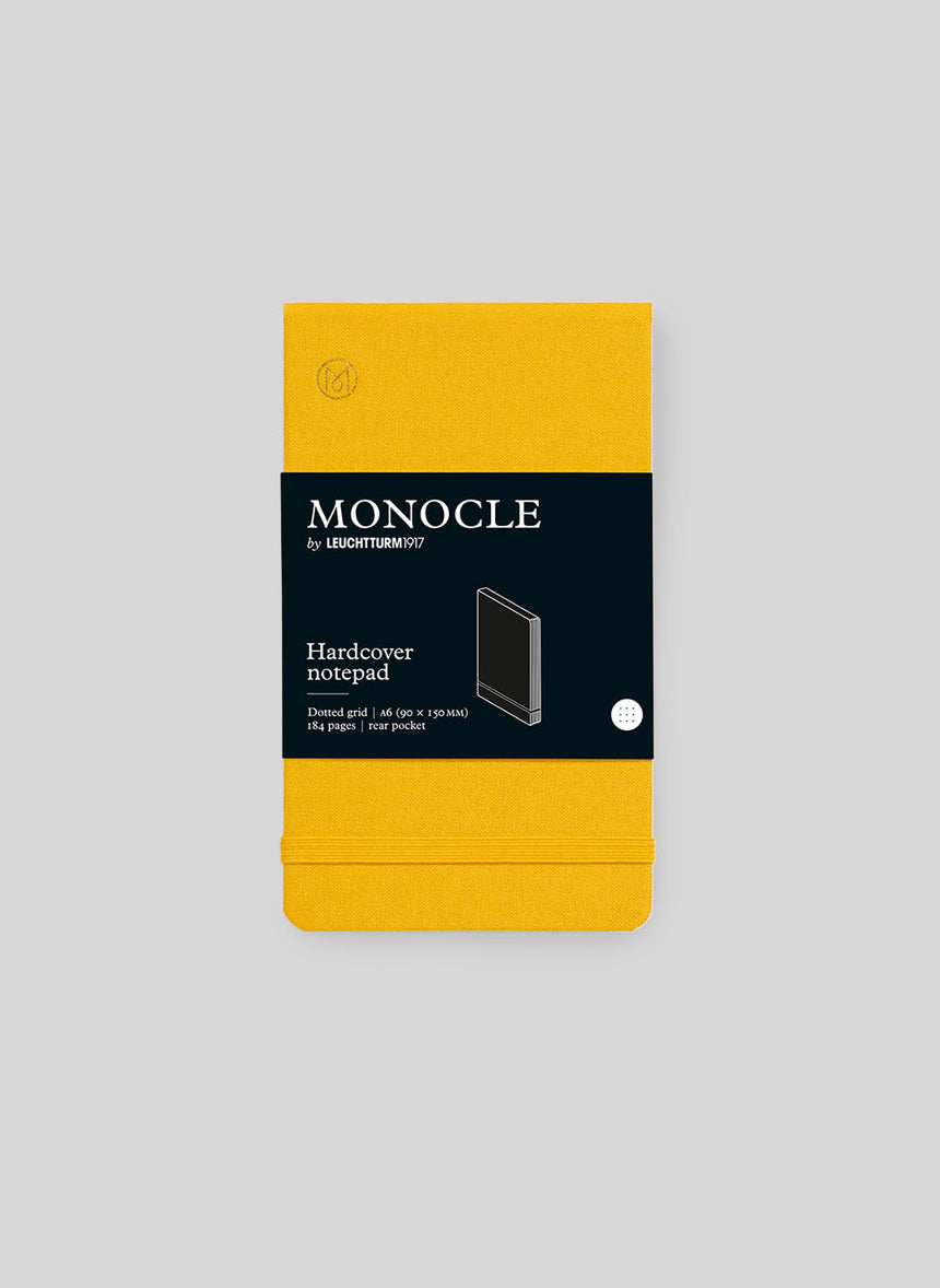 Hardcover Notepad Monocle, Dotted grid, A6, Yellow