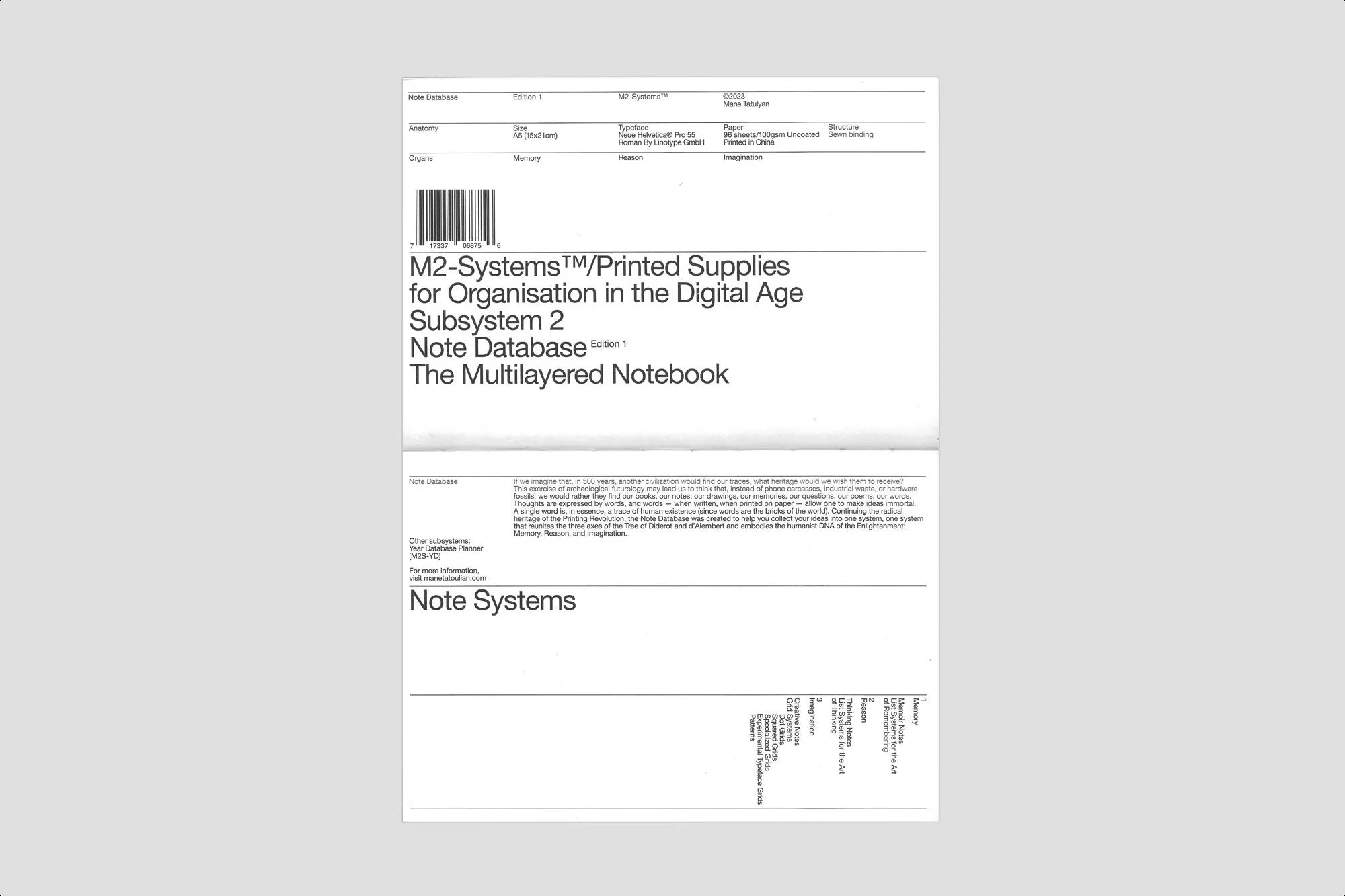 M2-Systems: Note Database 01