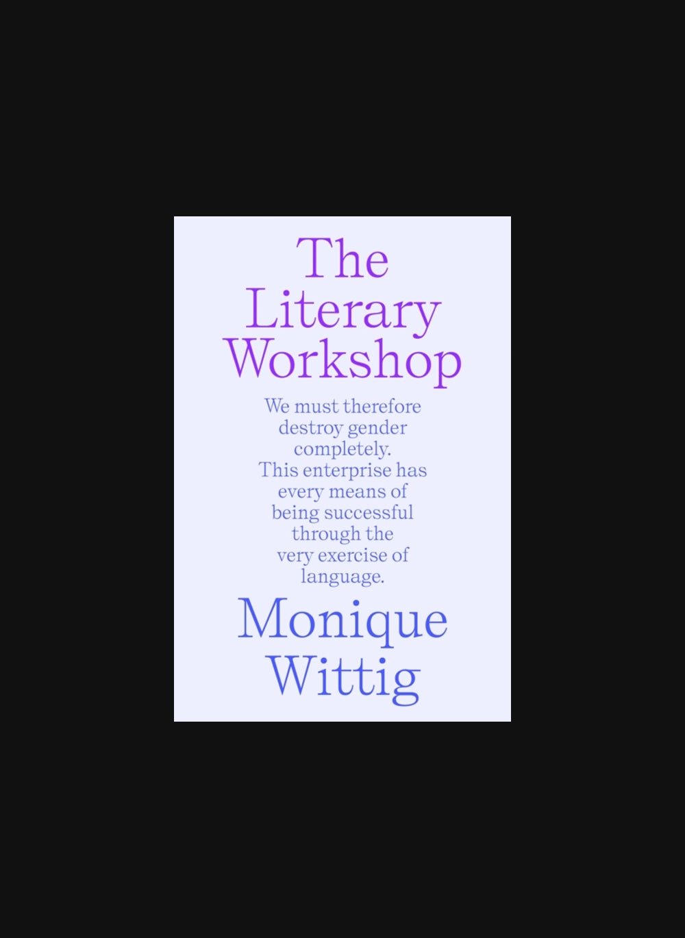 The Literary Workshop