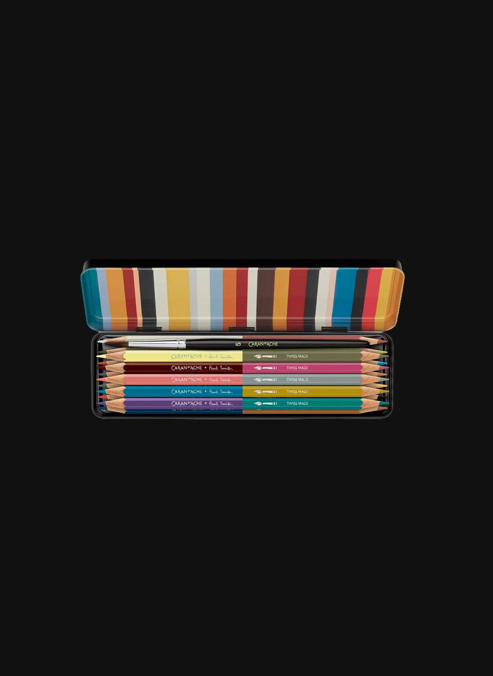 CARAN D'ACHE Paul Smith Set of 12 Bicolor Pencils and Brush