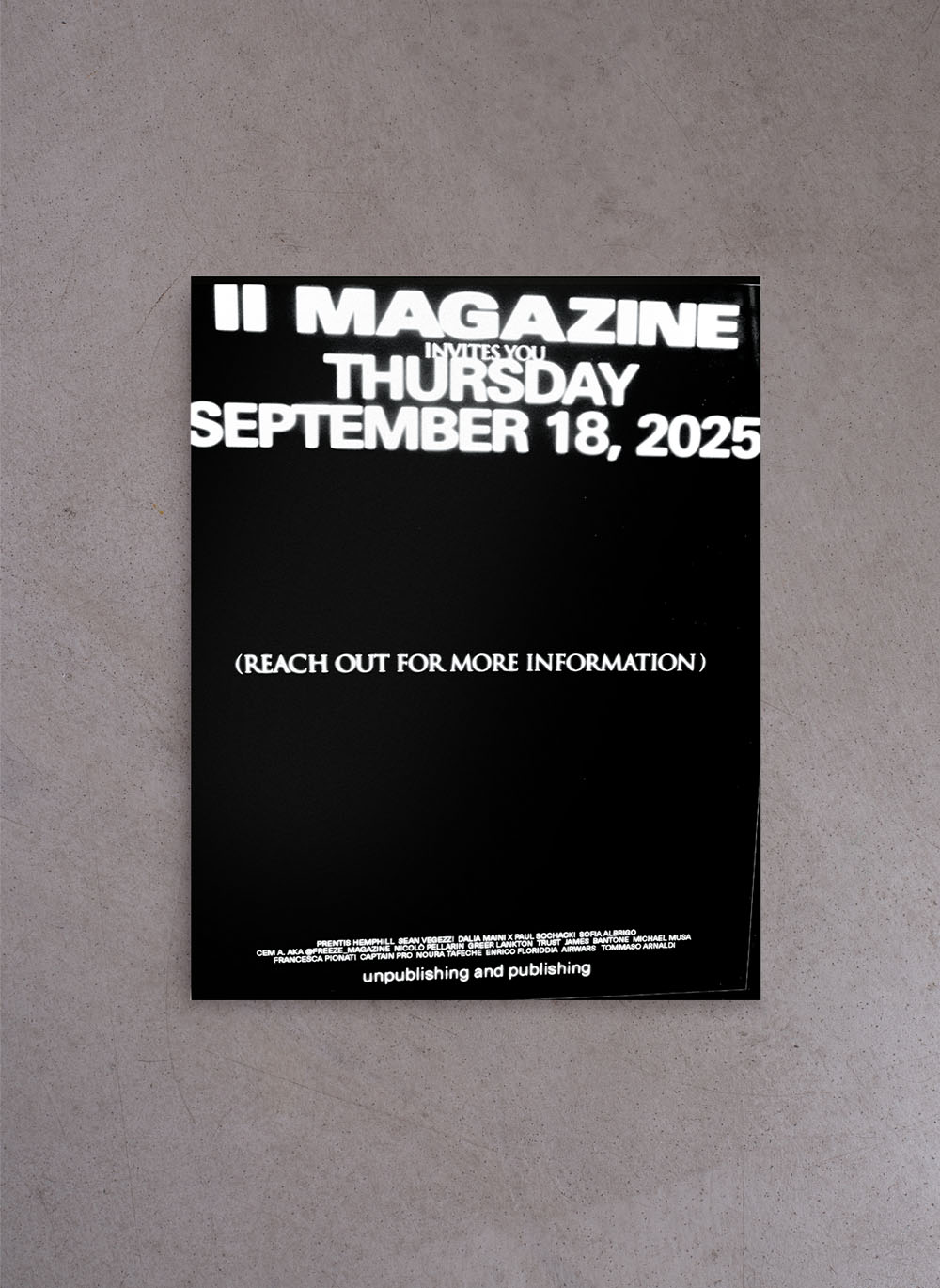 II Magazine - Issue #1 Unpublishing and Publishing