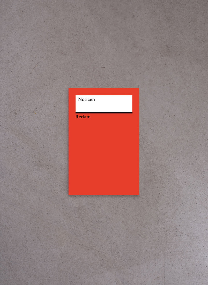 Notizen / Red: Das kleine Reclam-Notizbuch blanko