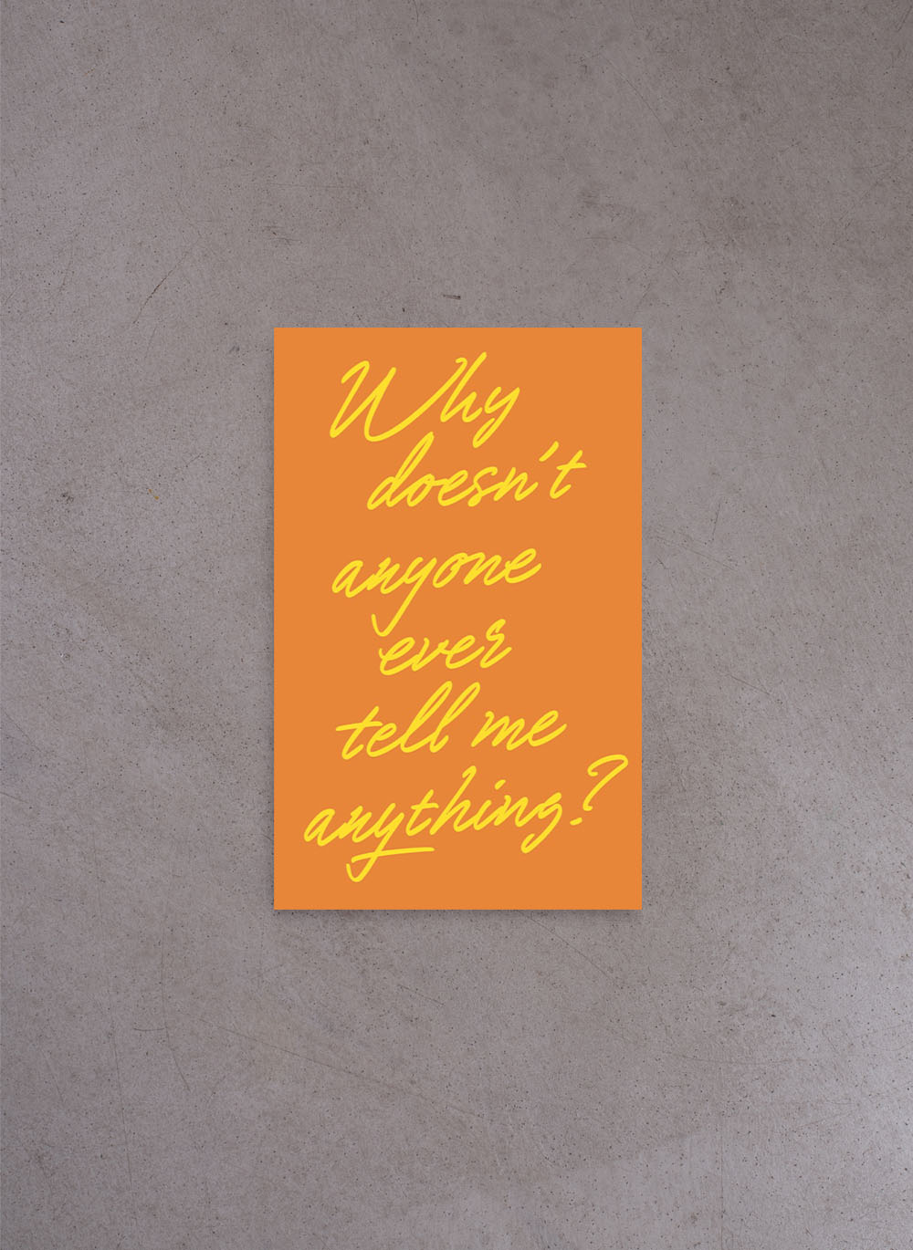 Why doesn’t anyone ever tell me anything? – Underware