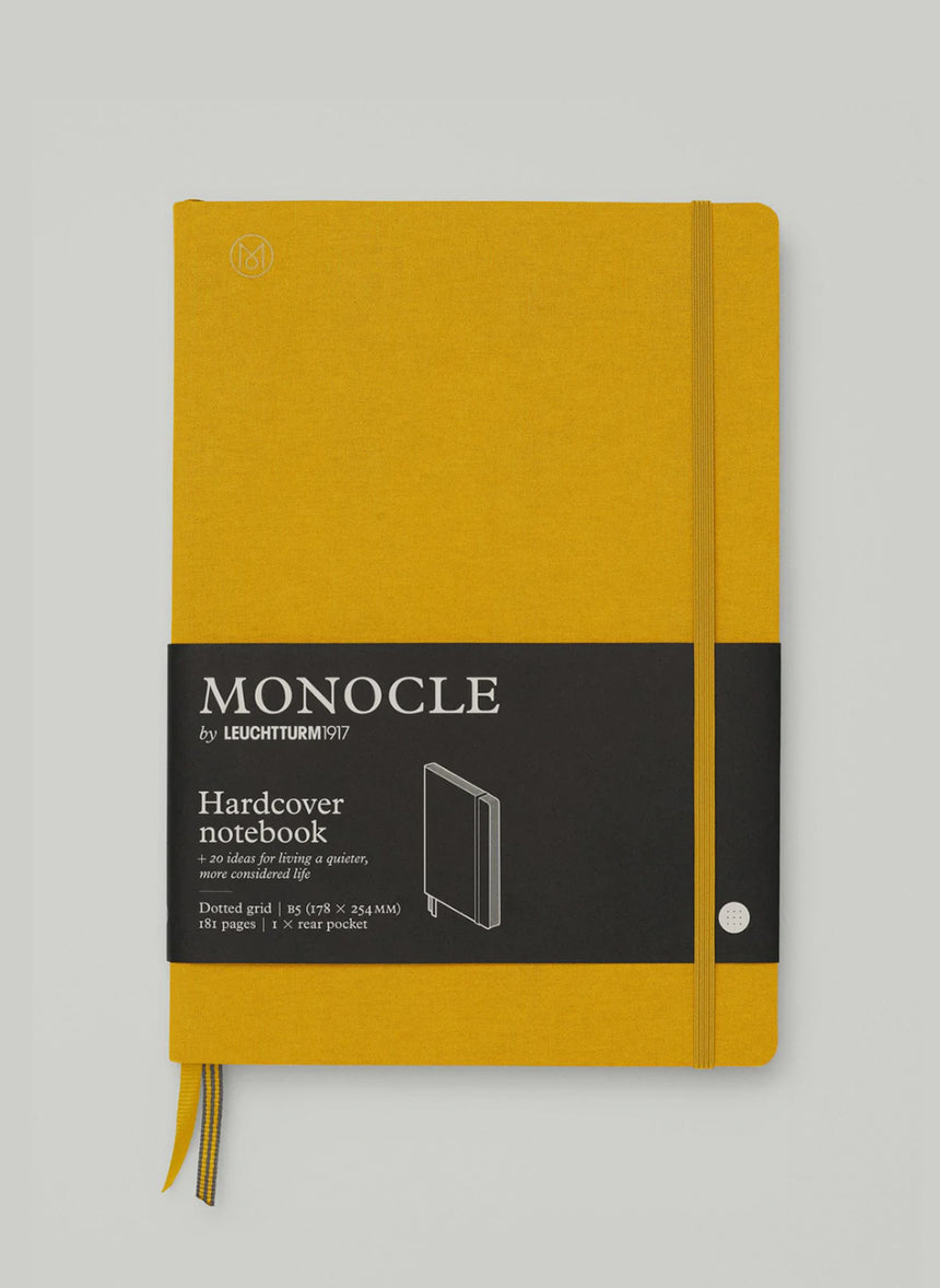 Hardcover Notebook Monocle, Dotted grid, B5, Yellow