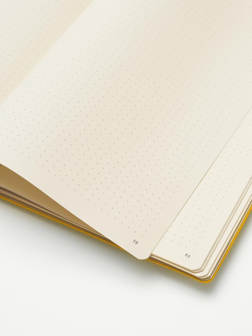 Softcover Notebook Monocle, Dotted grid, A6, Yellow